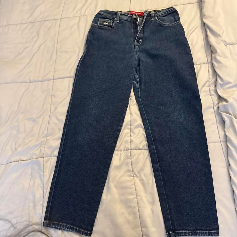 Gloria-vanderbilt Women's Navy and Blue Jeans size 12 short dark wash